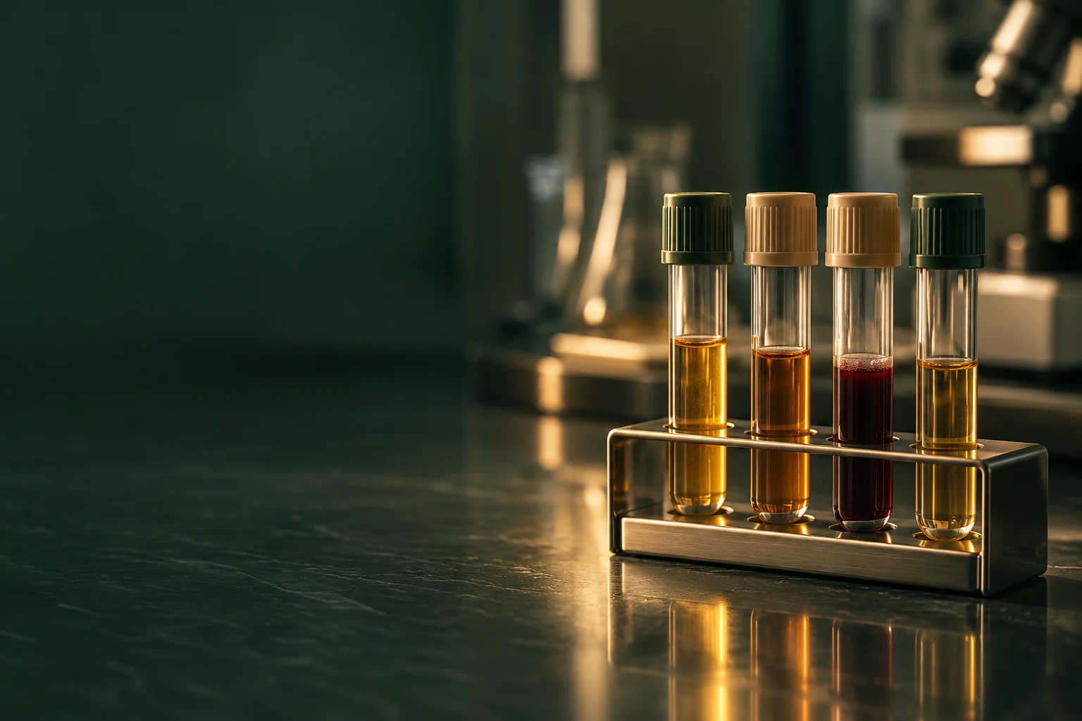 Amostras em laboratório em imagem ilustrativa criada com IA